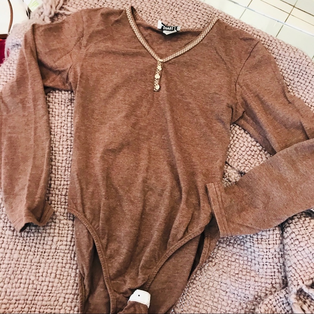 Tan/brown bodysuit